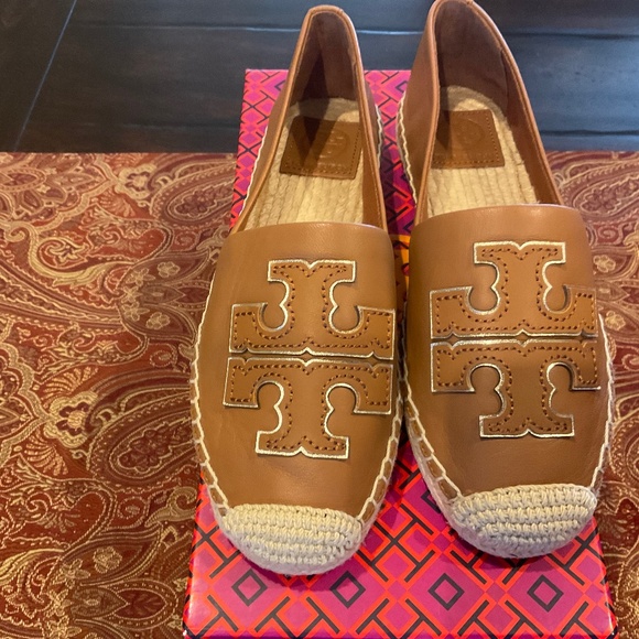Tory Burch Shoes - TORY BURCH INES Tan/spark  gold espadrilles, size 6 BNIB, msrp $228